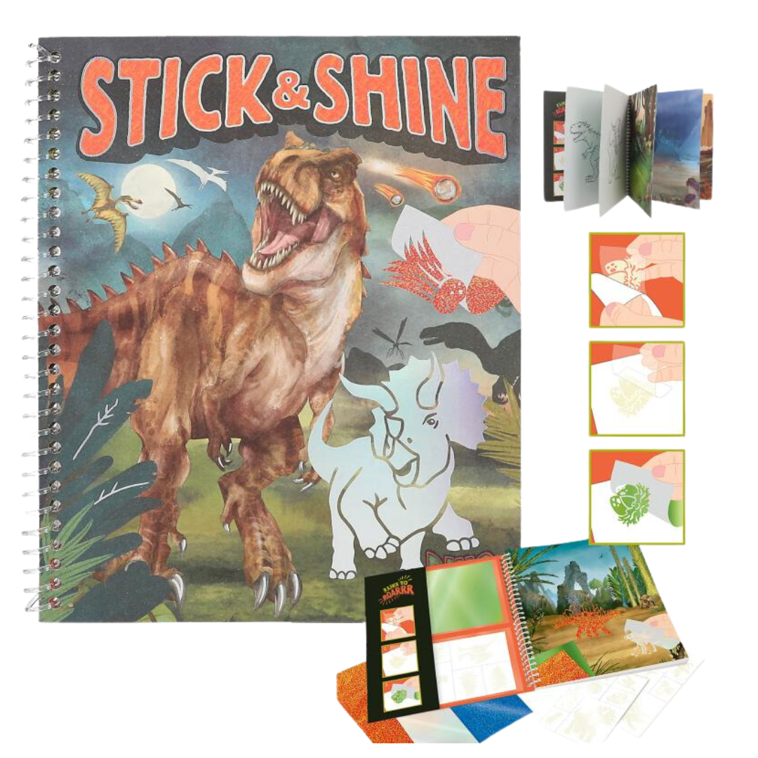 Dino World Sticker Book Stick & Shine