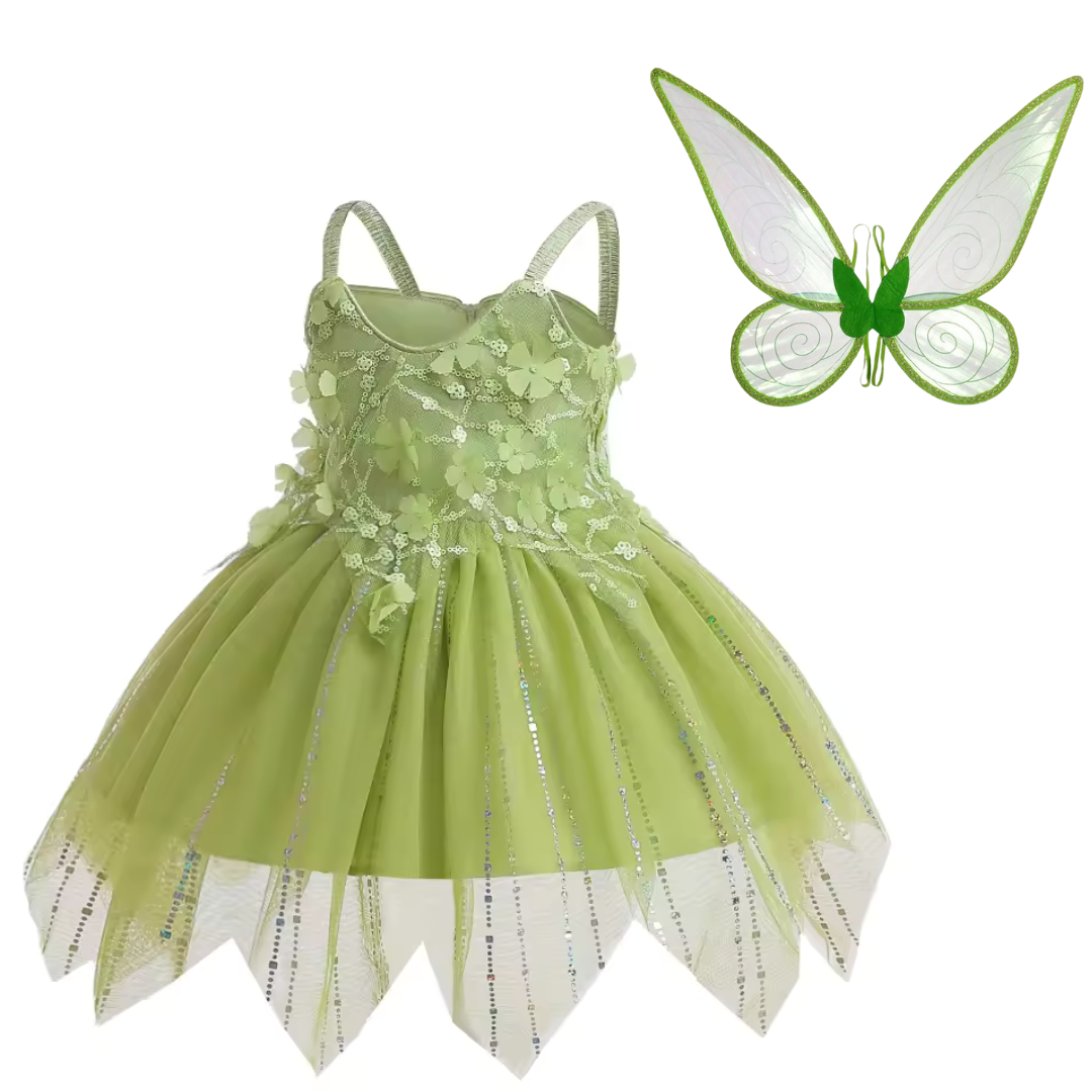 Green Fairy Dress with Wings