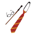 Harry Potter Wand, Glasses and Adjustable Tie