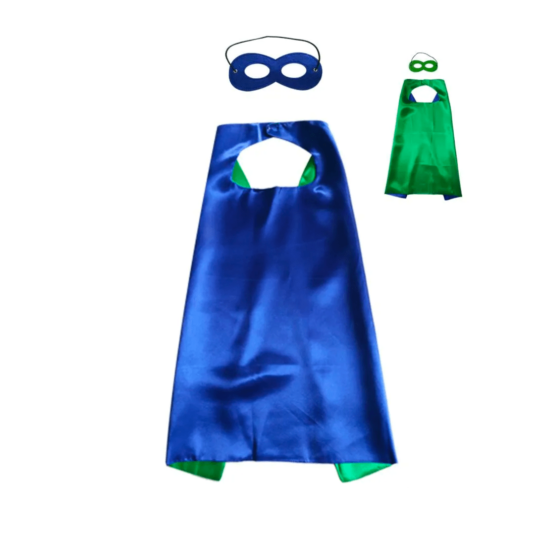 Blue & Green Cape and Mask Dress Up Not specified 