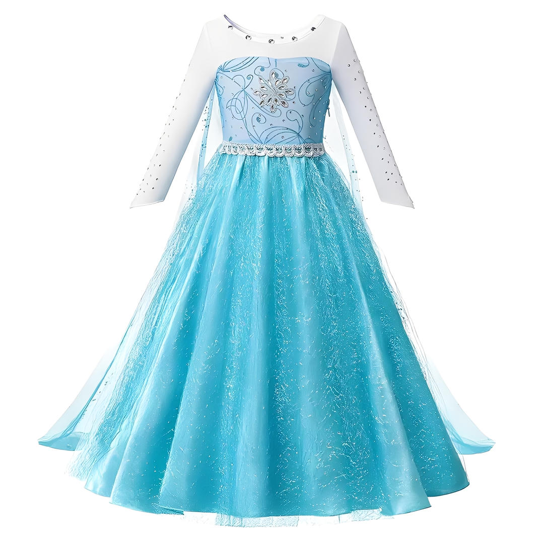 Blue Snowflake Princess Dress - Frozen Enchanting Elsa Style Kiddie Majigs Blue Snowflake Princess Dress - Frozen Enchanting Elsa Style Kiddie Majigs
