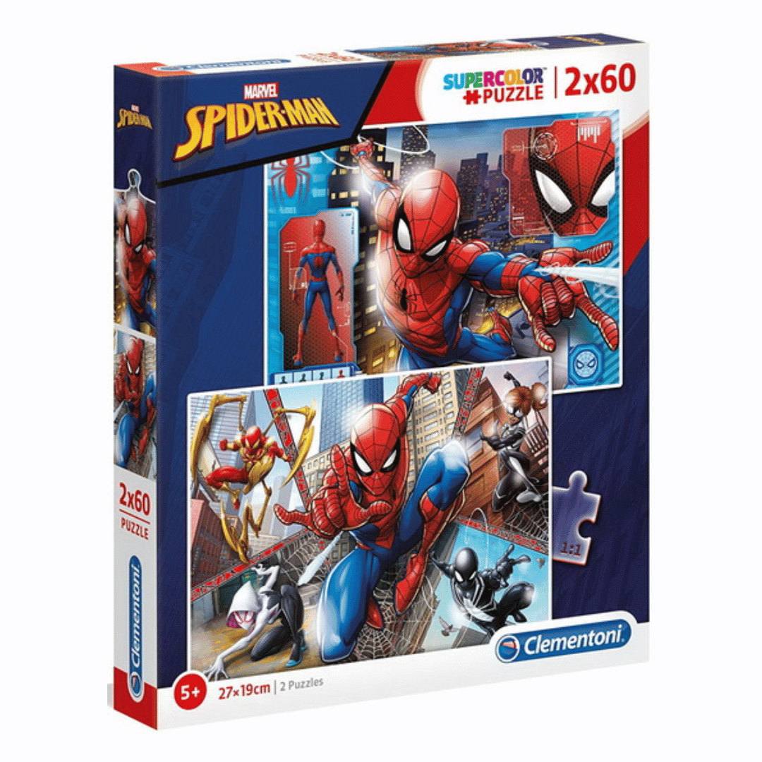 Spiderman Puzzle - 2 x 60pc Toys Clementoni 