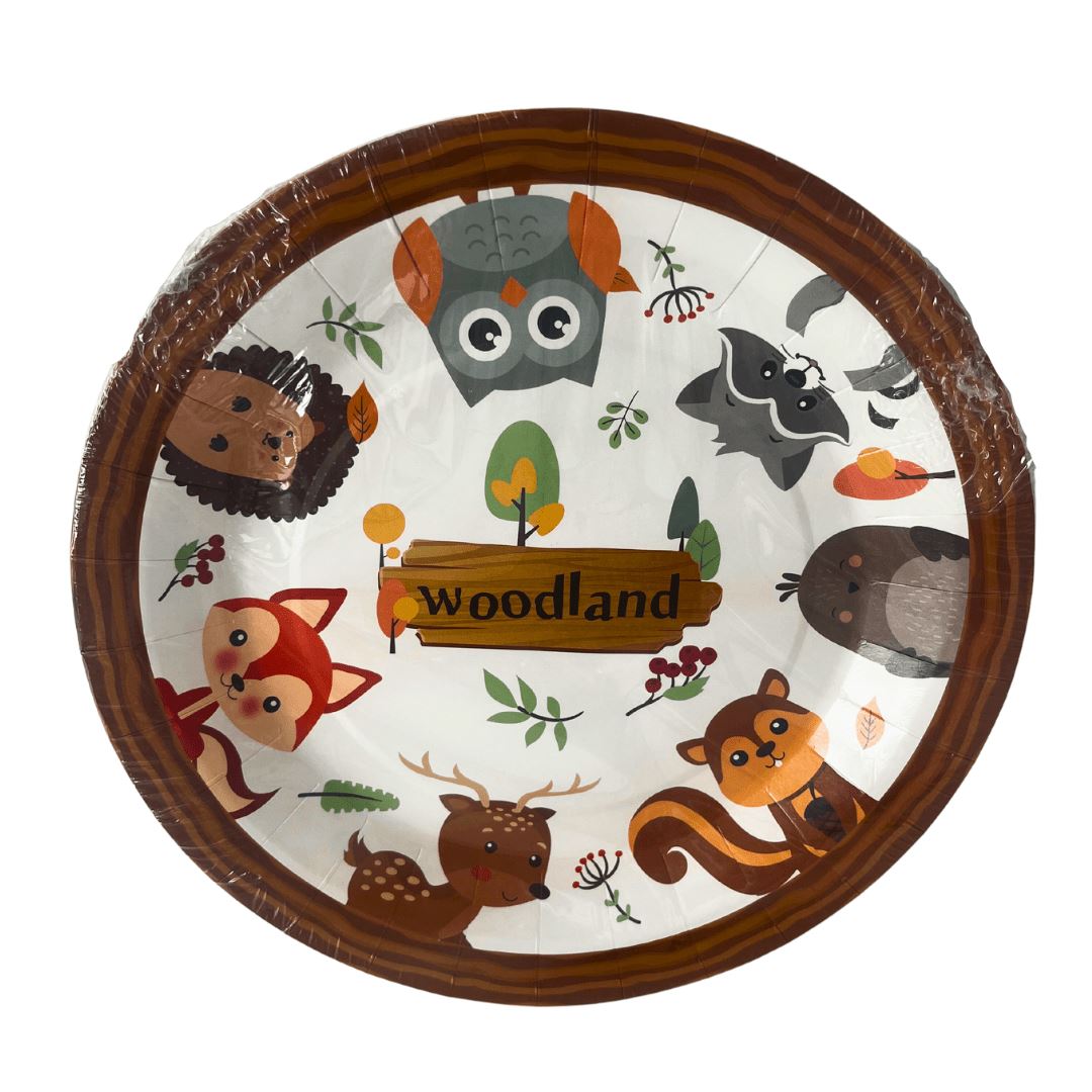 Woodland Animals Paper Plates 10pc – Kiddie Majigs