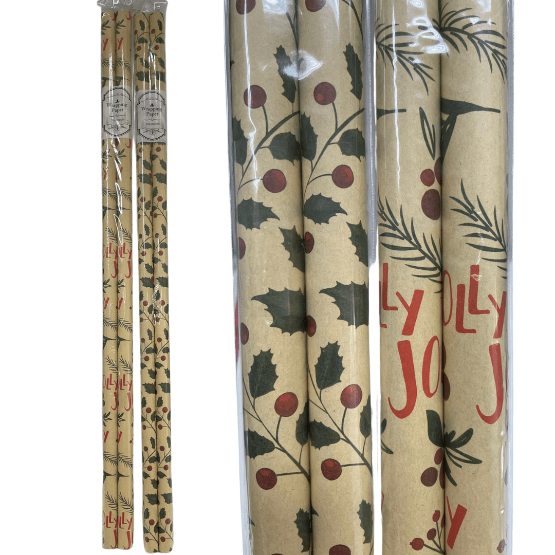 Xmas Wrapping Paper Mistletoe 70cm x 1m Christmas Not specified 