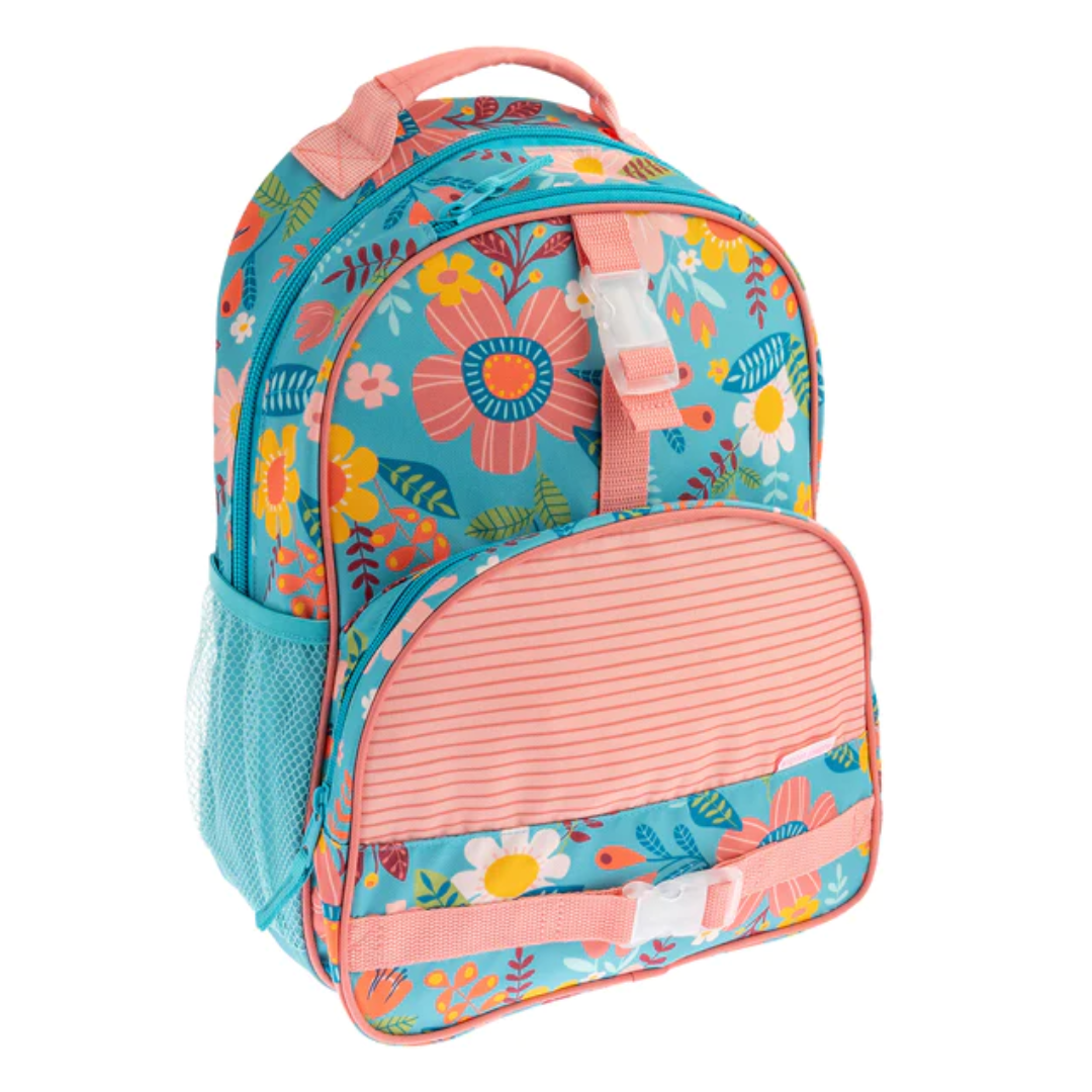 All Over Print Backpack Turquoise Floral