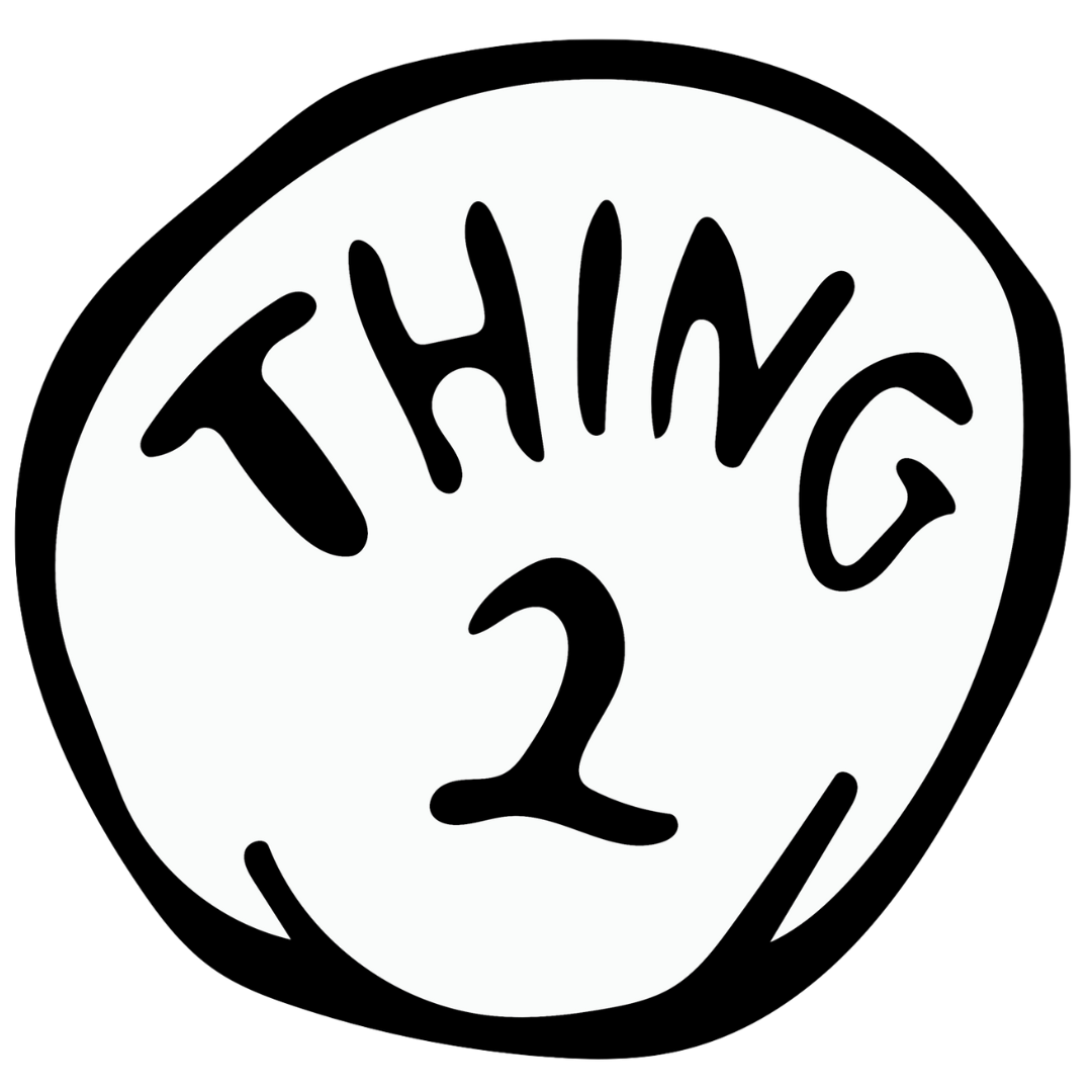 Thing 2 Iron On Logo -DIY