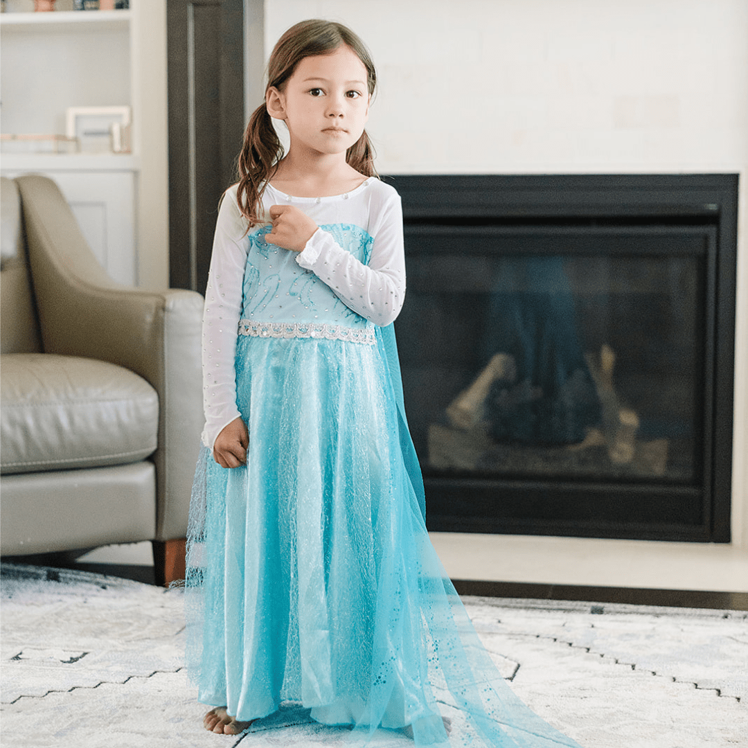 Blue Snowflake Princess Dress Dress Up Not specified 