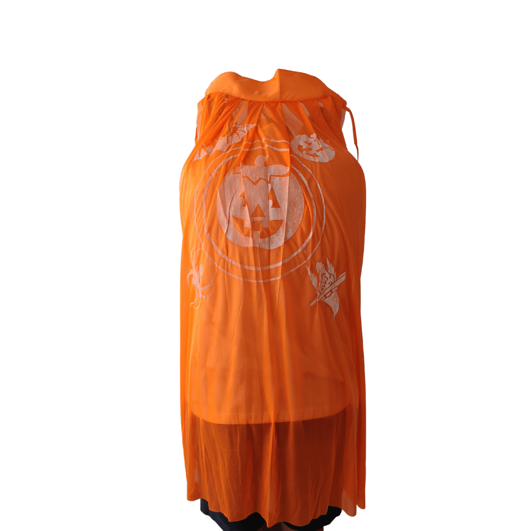 Cape Orange Printed Back Halloween Not specified 