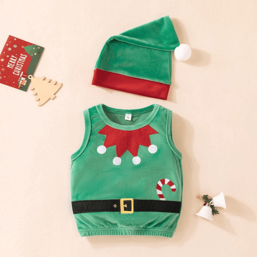 Christmas Elf Vest and Hat Dress Up Not specified 