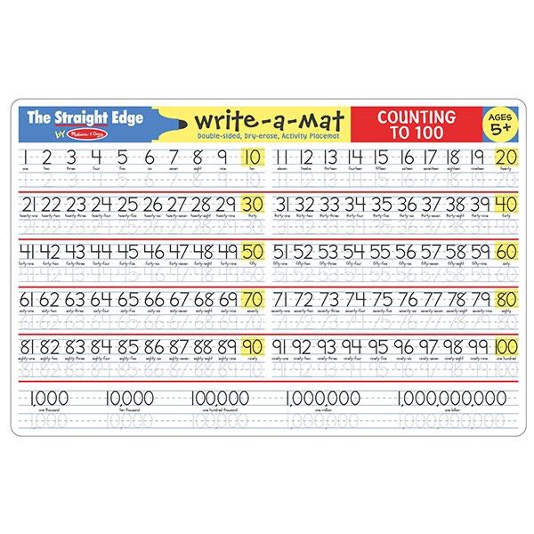 Counting to 100 - Write-A-Mat Toys Melissa & Doug 
