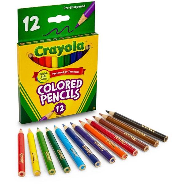Crayola 12 Half Length Colour Pencil Stationery Crayola 