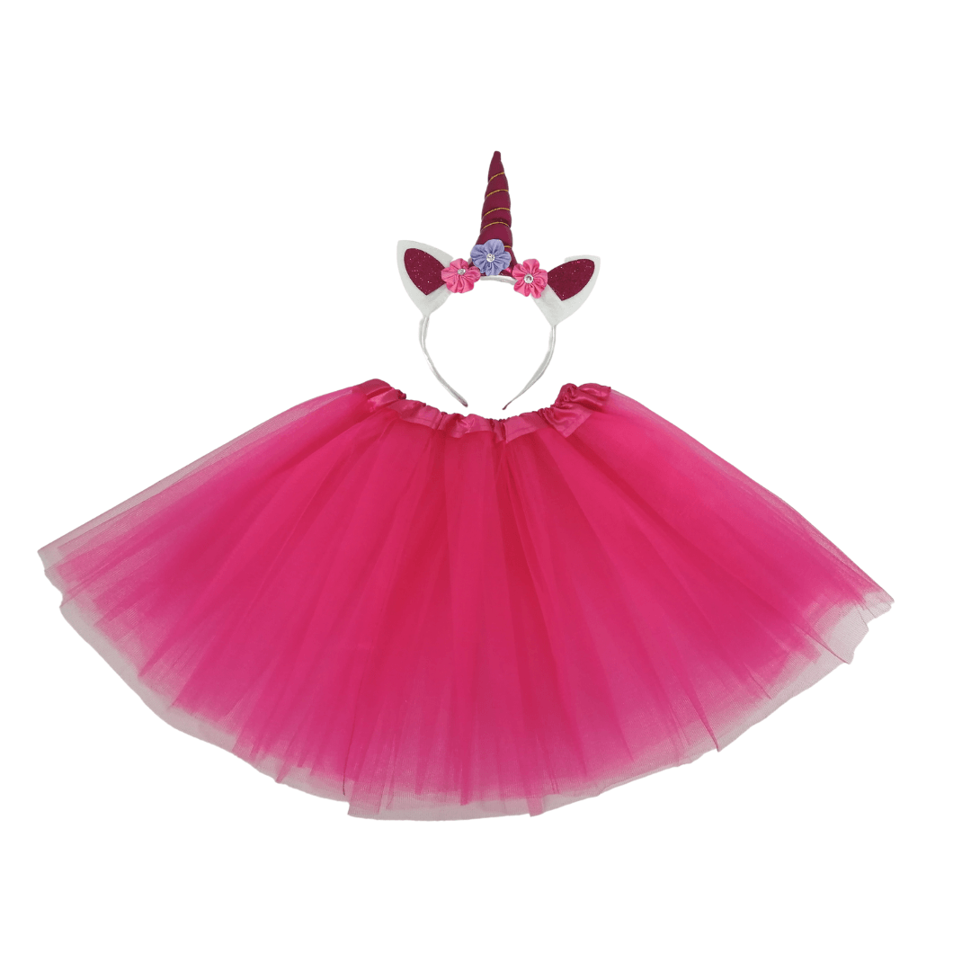 Dark Pink Unicorn Tutu Set (Age 3-6) Dress Up Not specified 