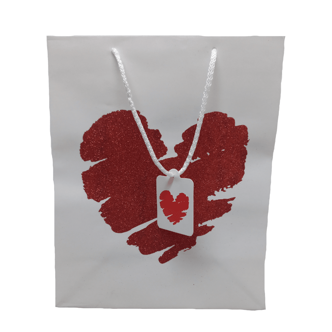 Gift Bag Heart Glitter Parties Not specified 