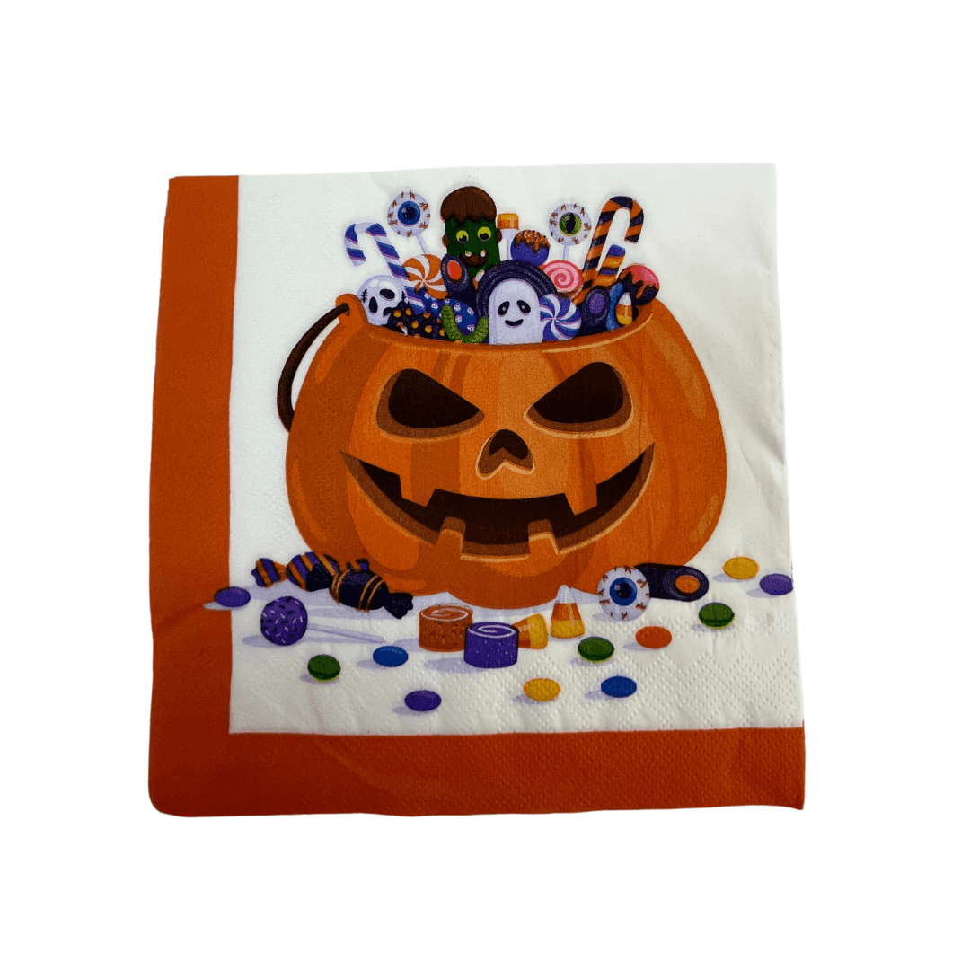Halloween Pumpkin Candy Serviette 20pc Parties Not specified 