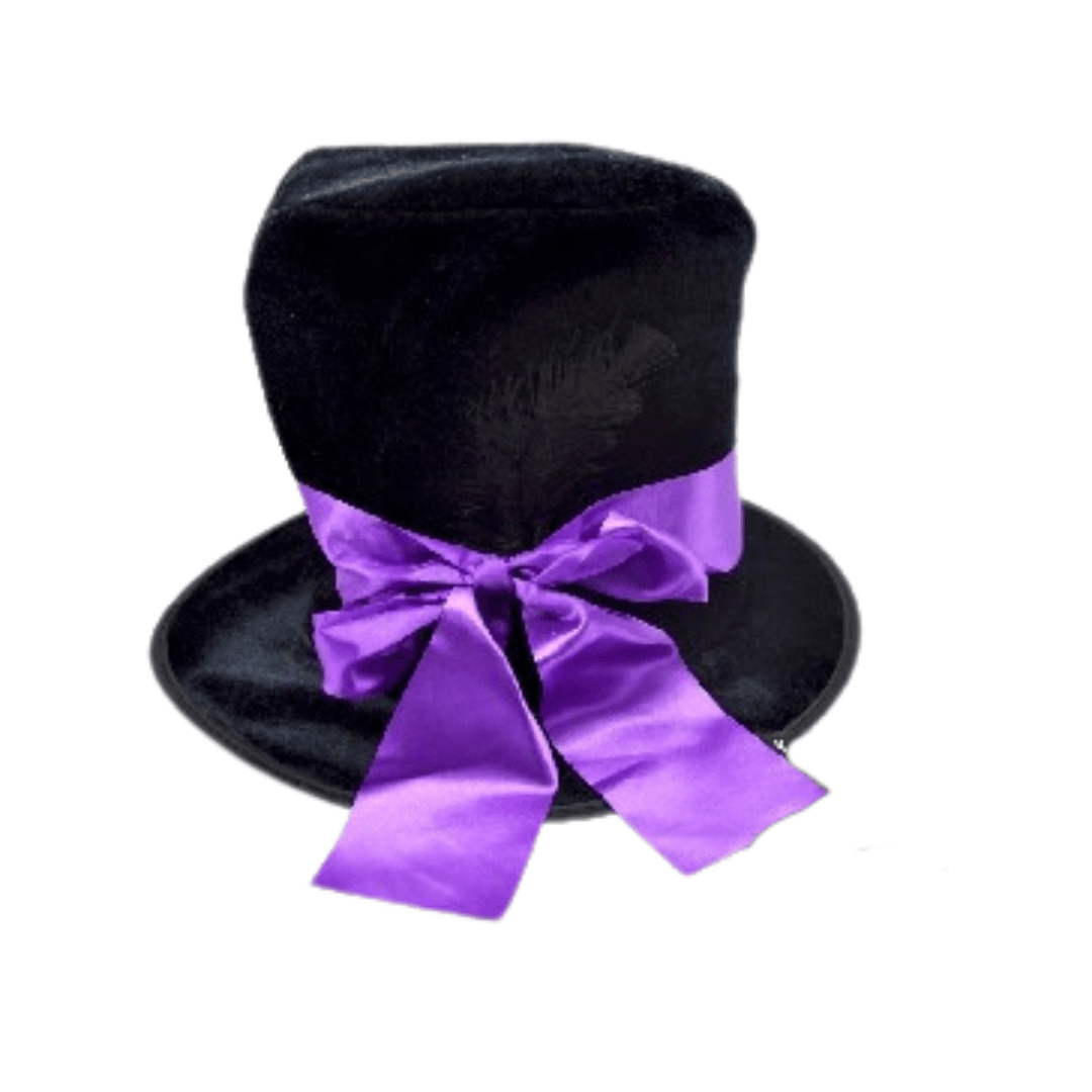 Hat Mad Hatter Purple with Feather Halloween Not specified 