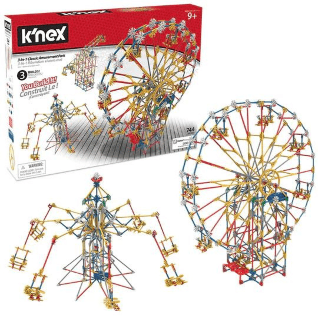 KNEX 3-in-1 Classic Amusement Park Building Set 744Pcs Toys KNEX 