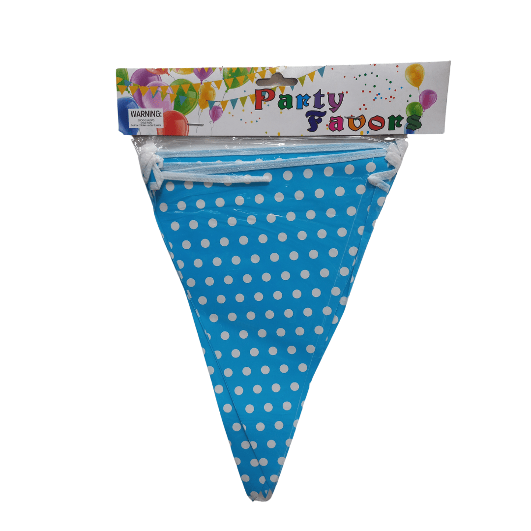 Light Blue Polka Dot Bunting Parties Not specified 