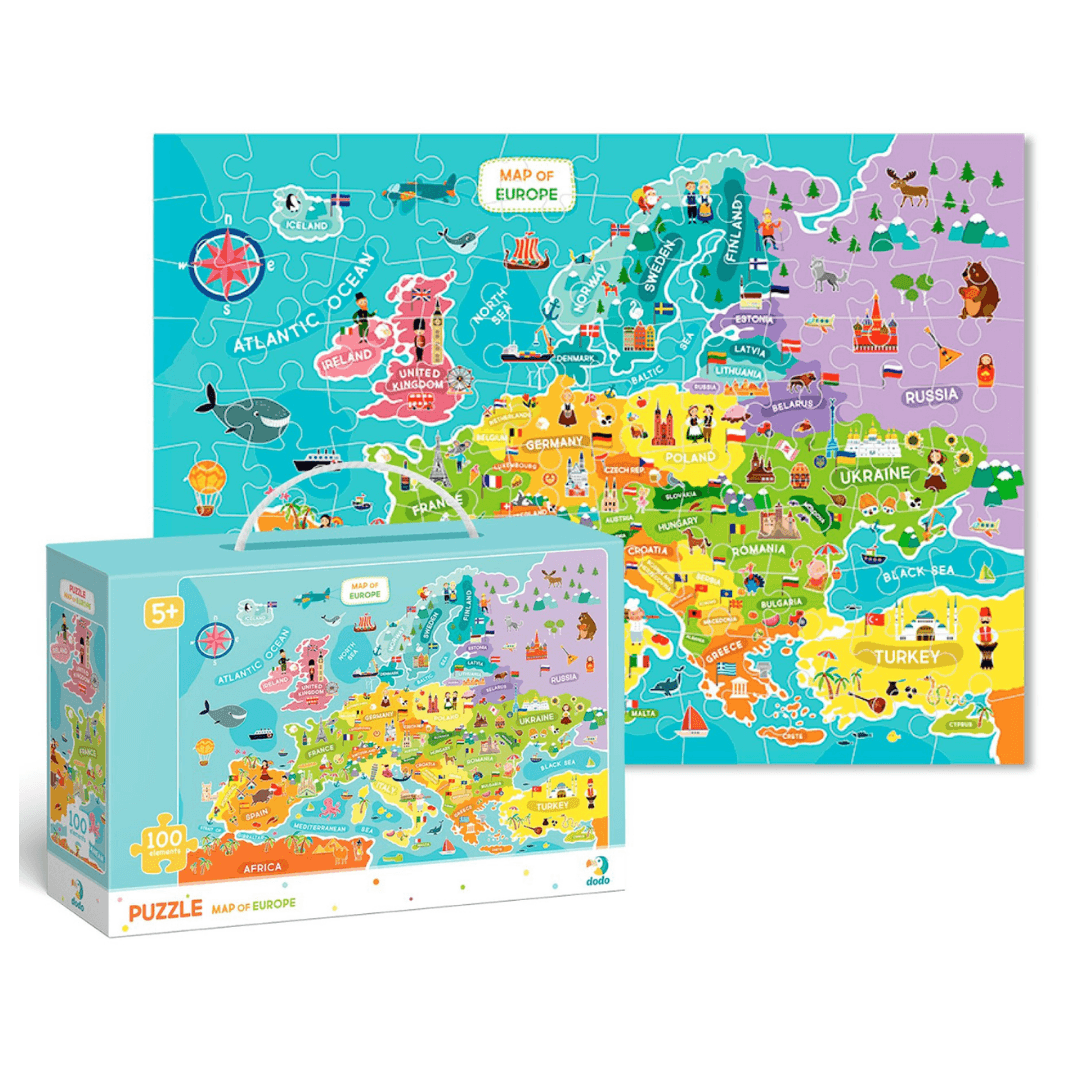 Map of Europe Puzzle 100pc Toys Dodo 
