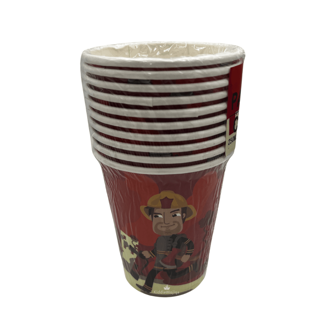 Paper Party Cups Fireman 10pc Parties Not specified 