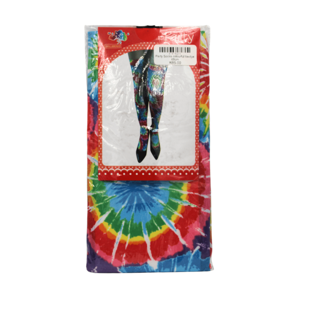 Party Socks Colourful tie-dye 65cm Dress Up Not specified 