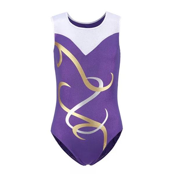 Purple Leotard with Gold Detail Ballet Not specified 