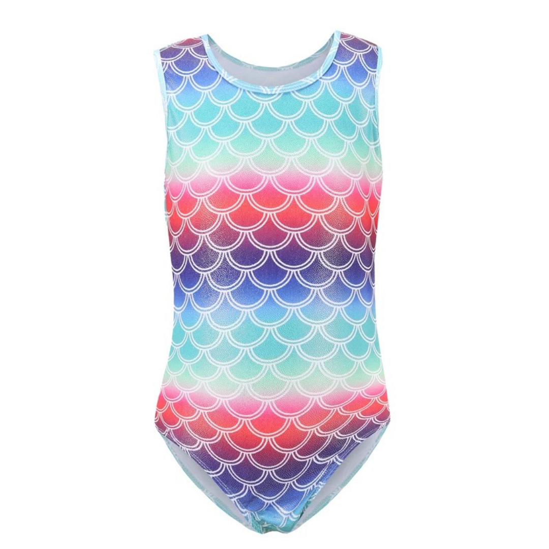 Red and Blue Mermaid Gymnastics Leotard Dress Up Not specified 
