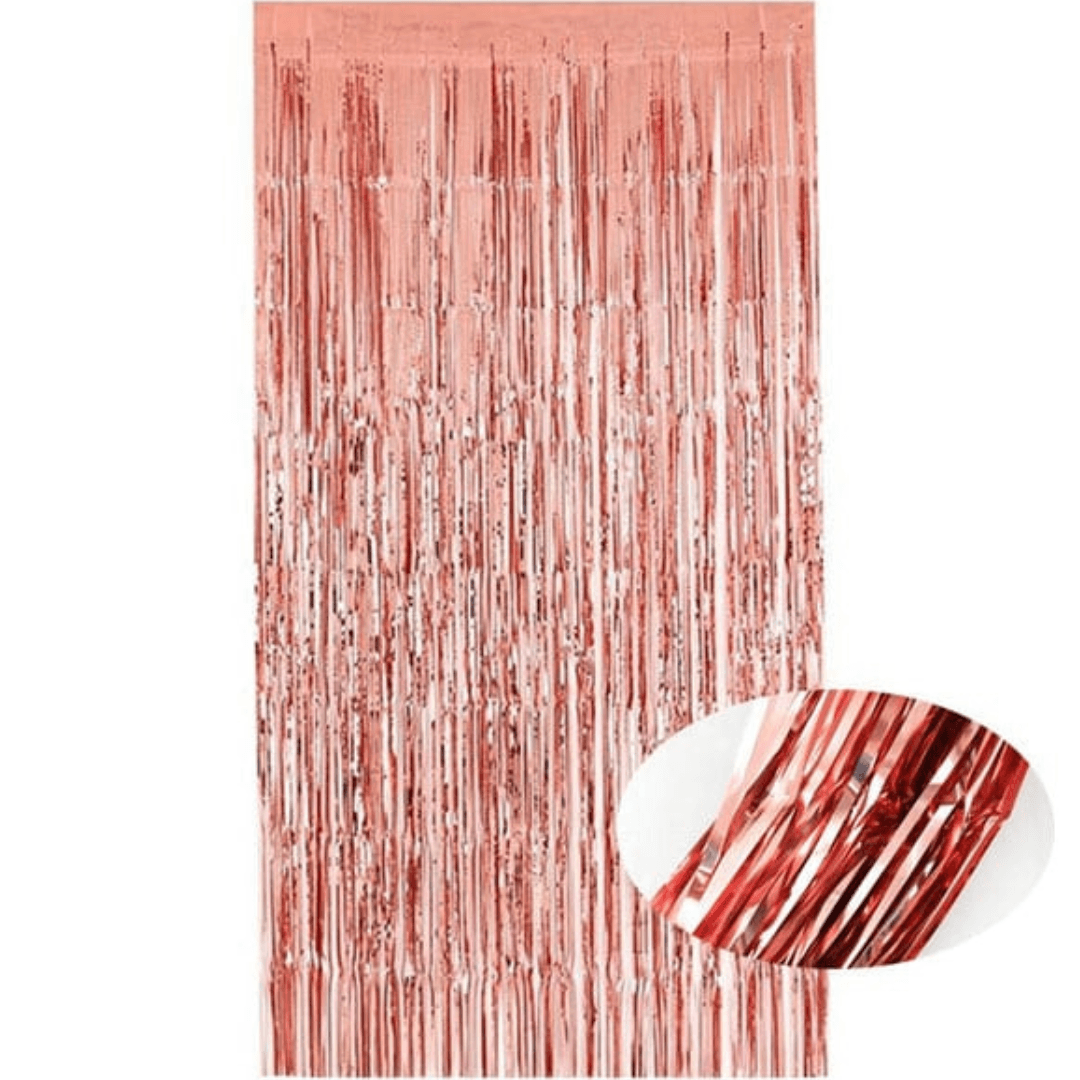Rose Gold Foil Fringe Curtain 2m x 1m Parties Not specified 