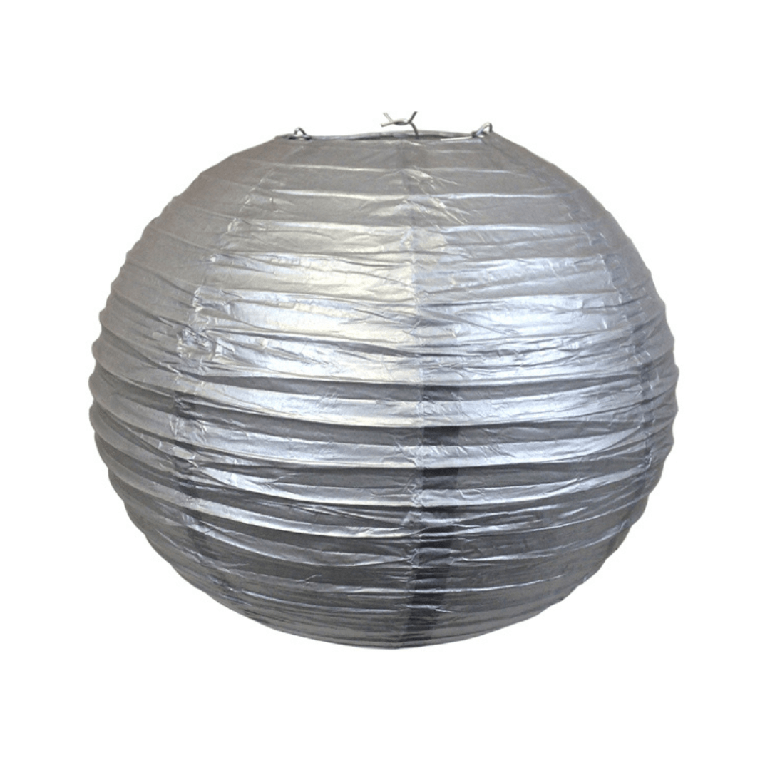 Silver Foil Paper Lantern 40cm Parties Not specified 