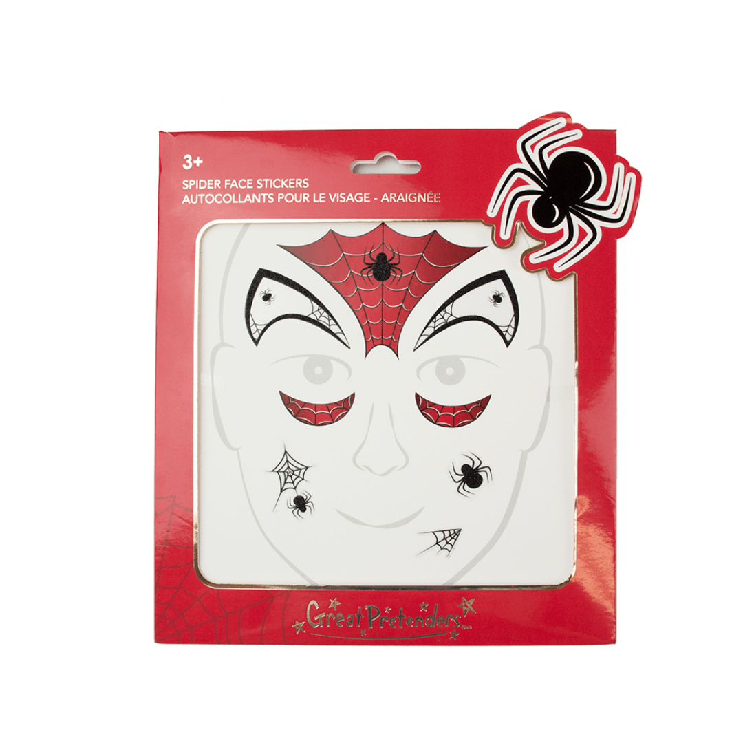 Spider Face Stickers Dress Up Great Pretenders 
