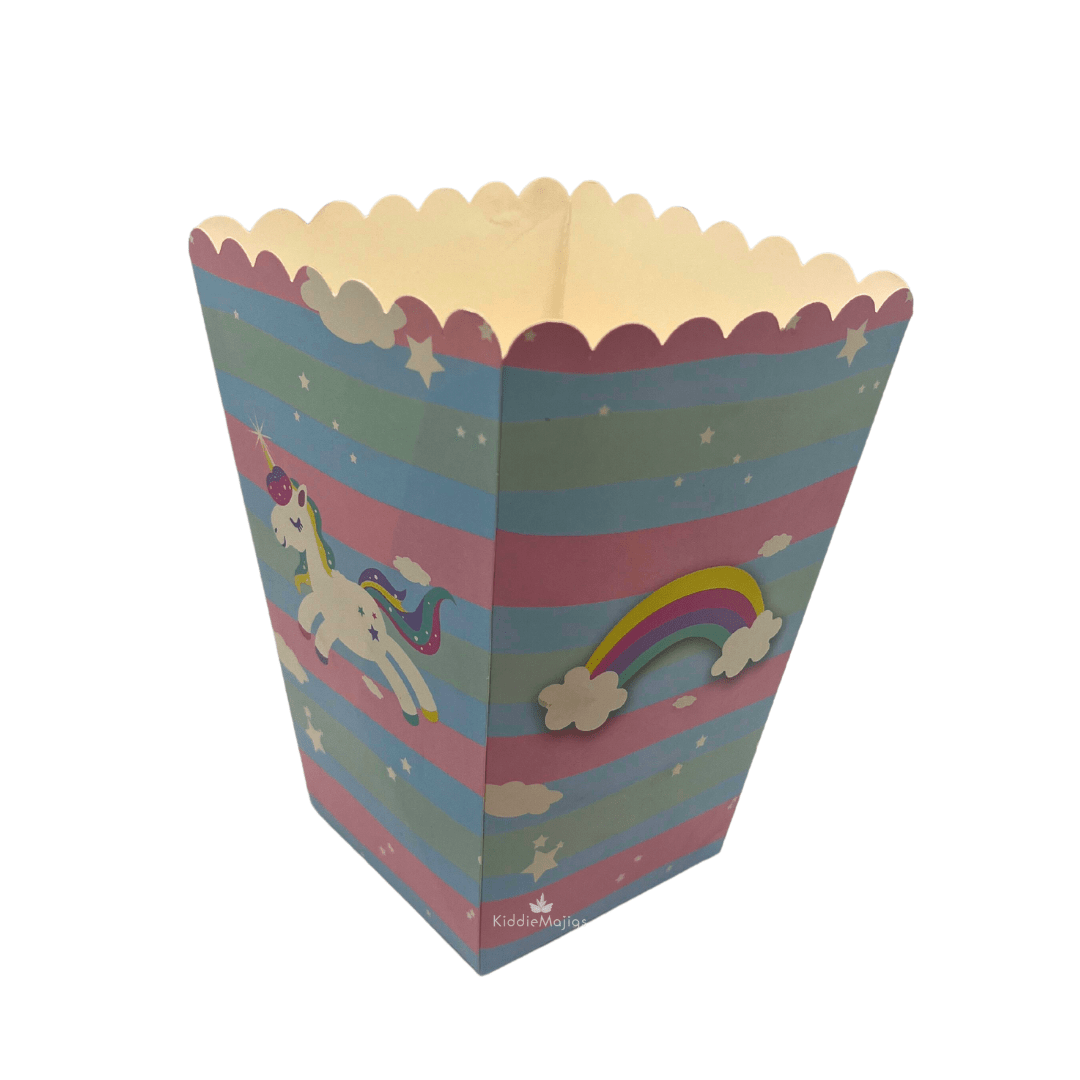Unicorn Rainbow Popcorn Box 10pc Parties Not specified 