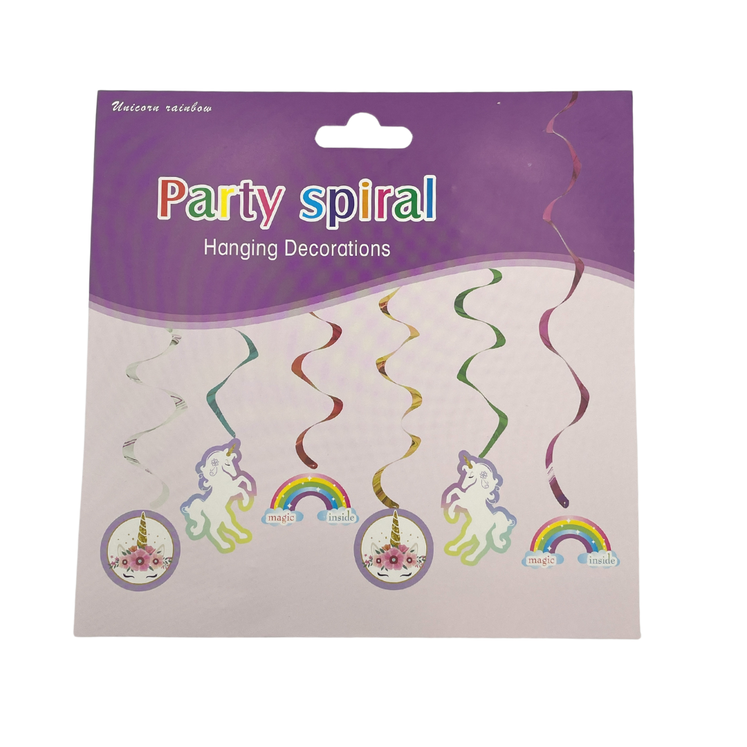 Unicorn Spiral Hanging Deco Parties Not specified 