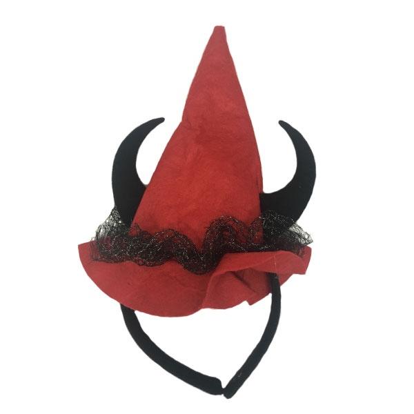 Witch Hat with Horns Aliceband Dress Up Not specified 