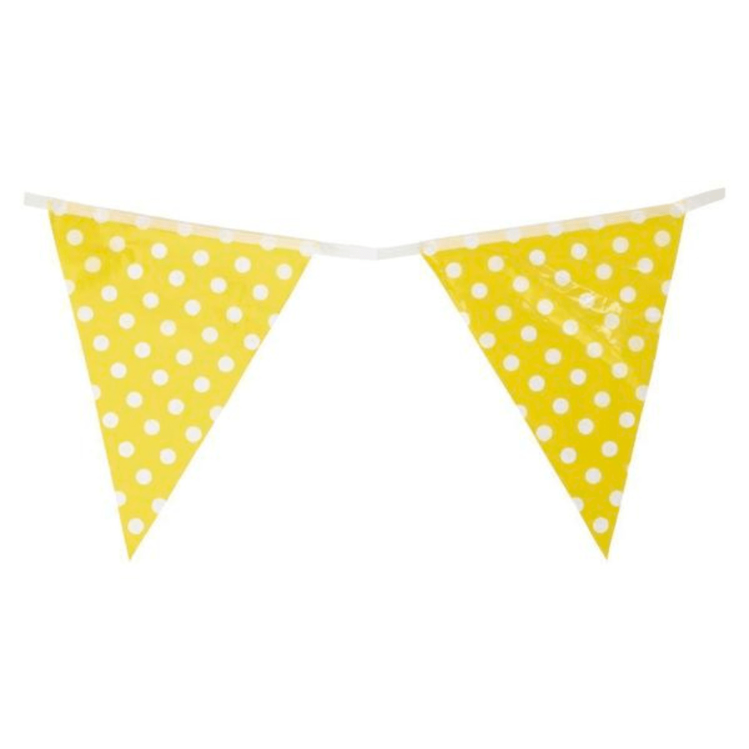 Yellow Polka Dot Bunting Parties Not specified 