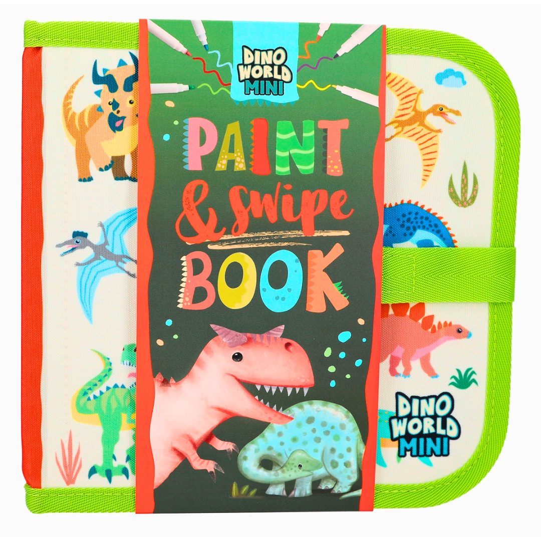 Dino World Paint & Swipe Includes 6 Felt Tip Pens