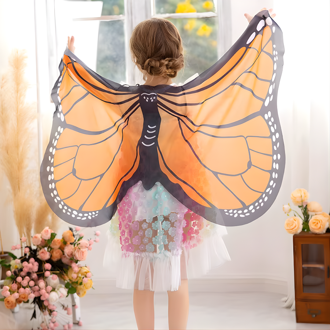 Orange Butterfly Wings with Mask