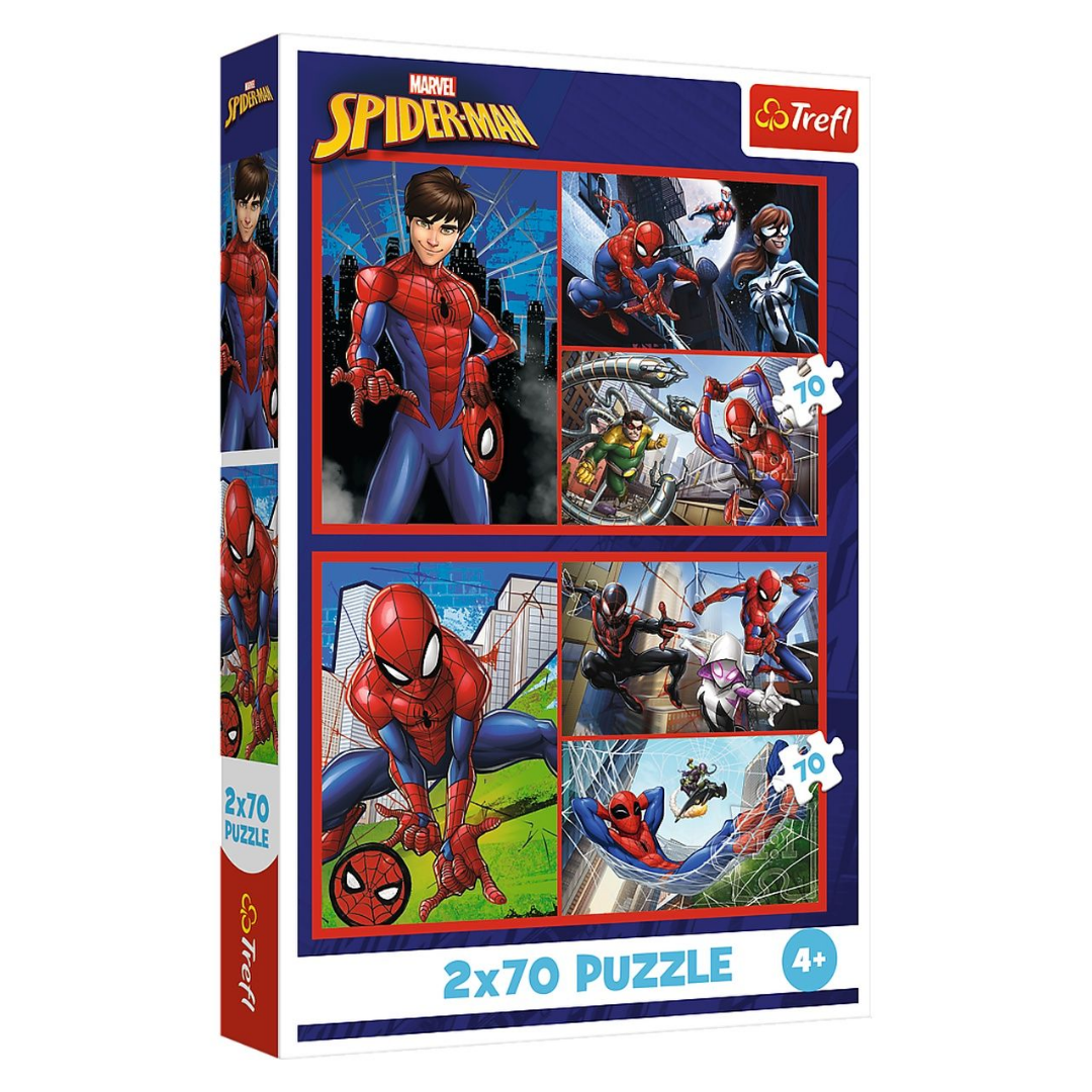 2 x 70pc Puzzles - Marvel Spiderman