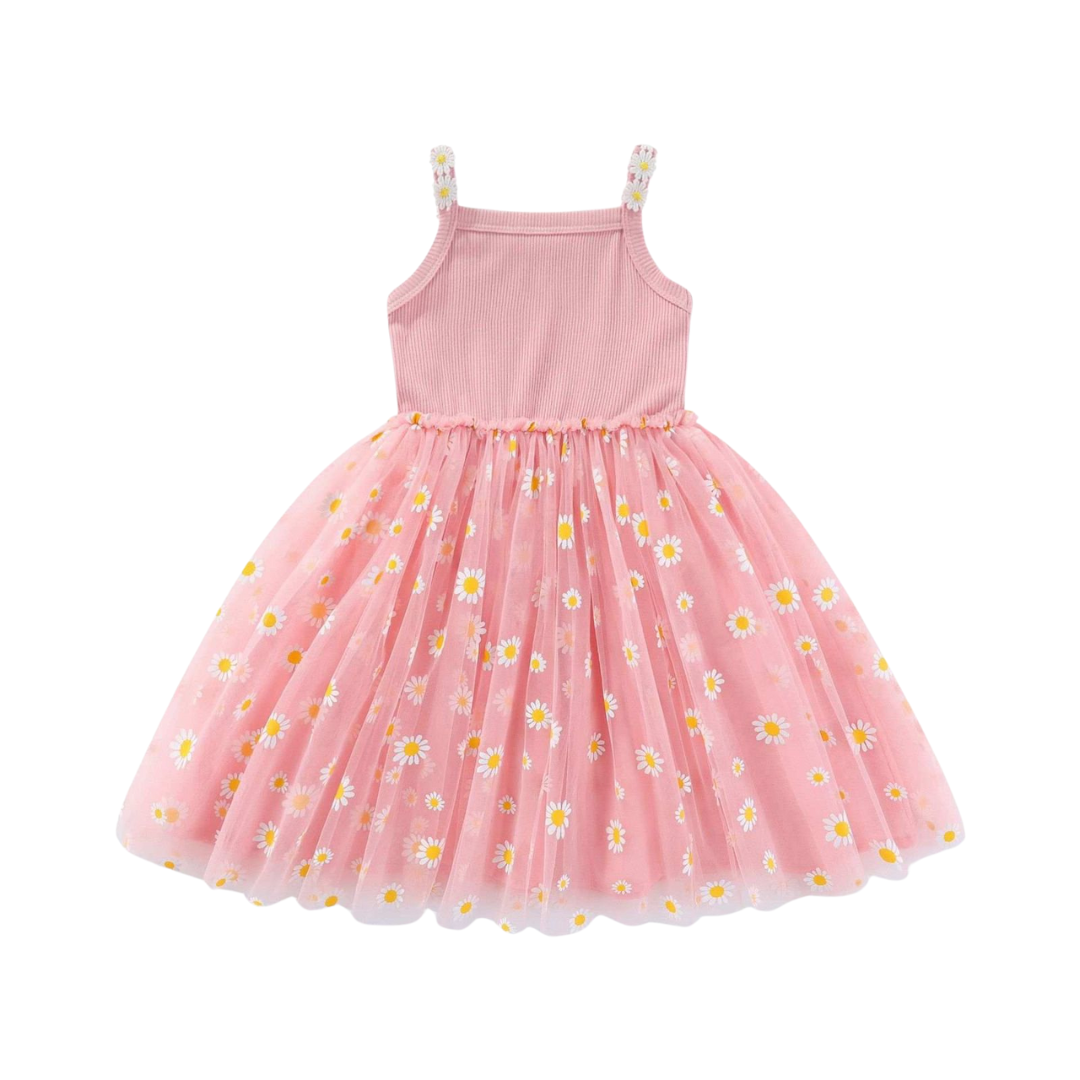 Summer Daisy Print Tutu Dress
