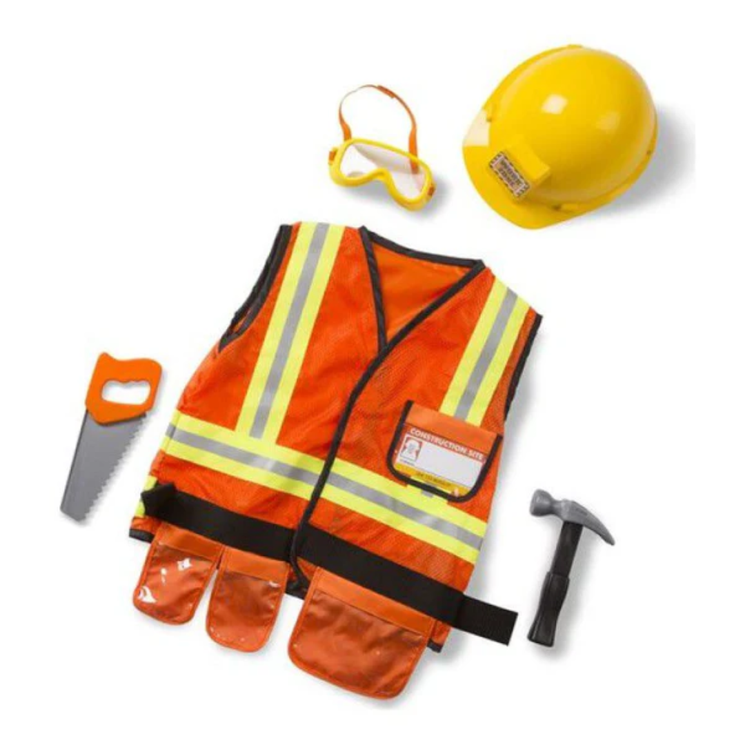 Construction Worker Costume Orange (Age 3-8)
