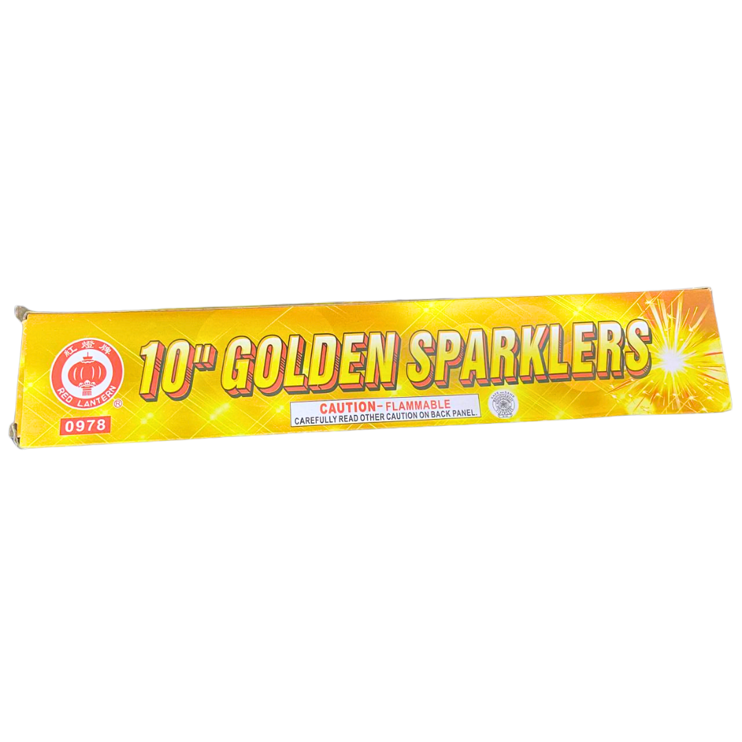 10" Gold Sparklers - 8pc