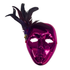 Mask with Feather - Dark Pink