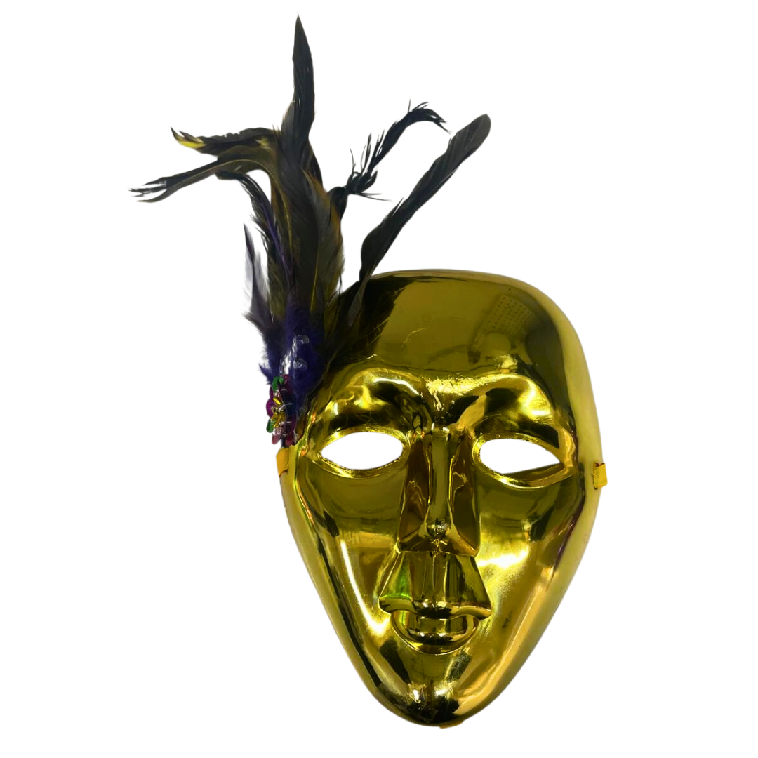 Mask with Feather - Gold