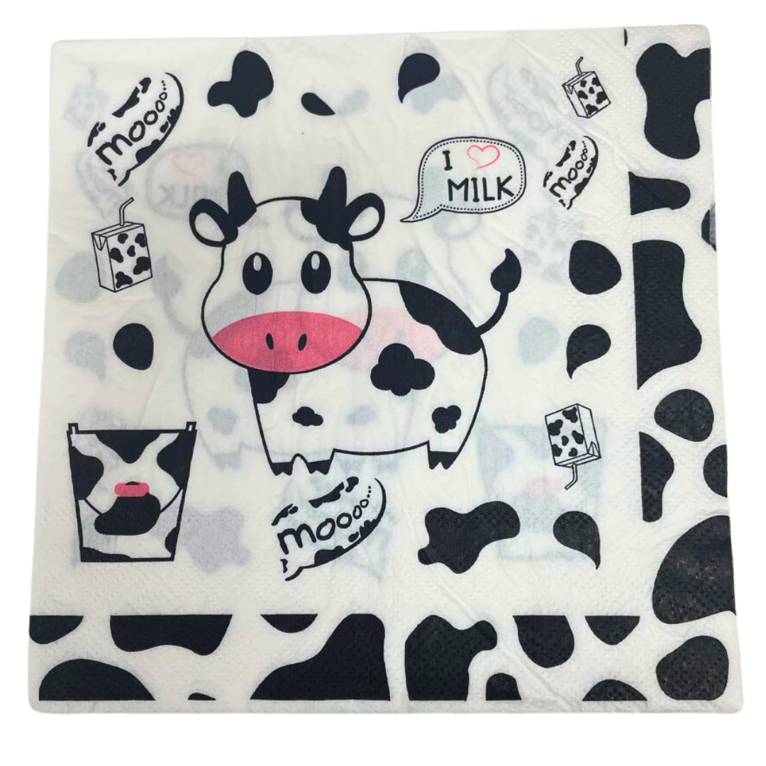 20PC Serviette Cow 33x33CM