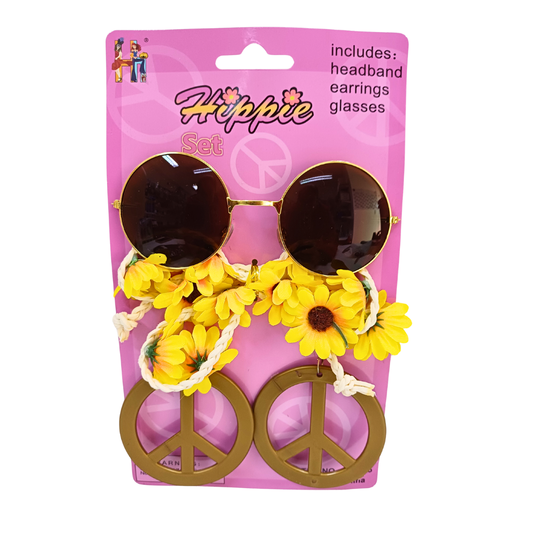 Hippie Set Glasses + Headband + Earrings