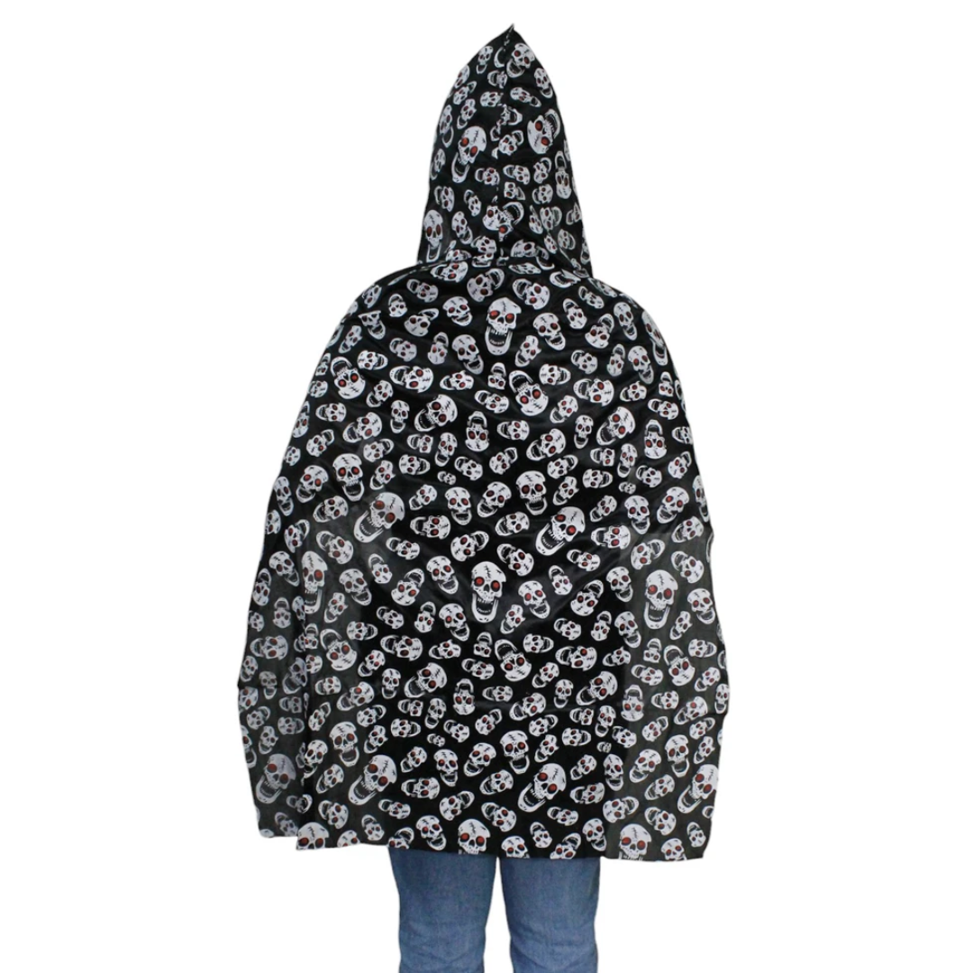 Black Skull Cape - Adult
