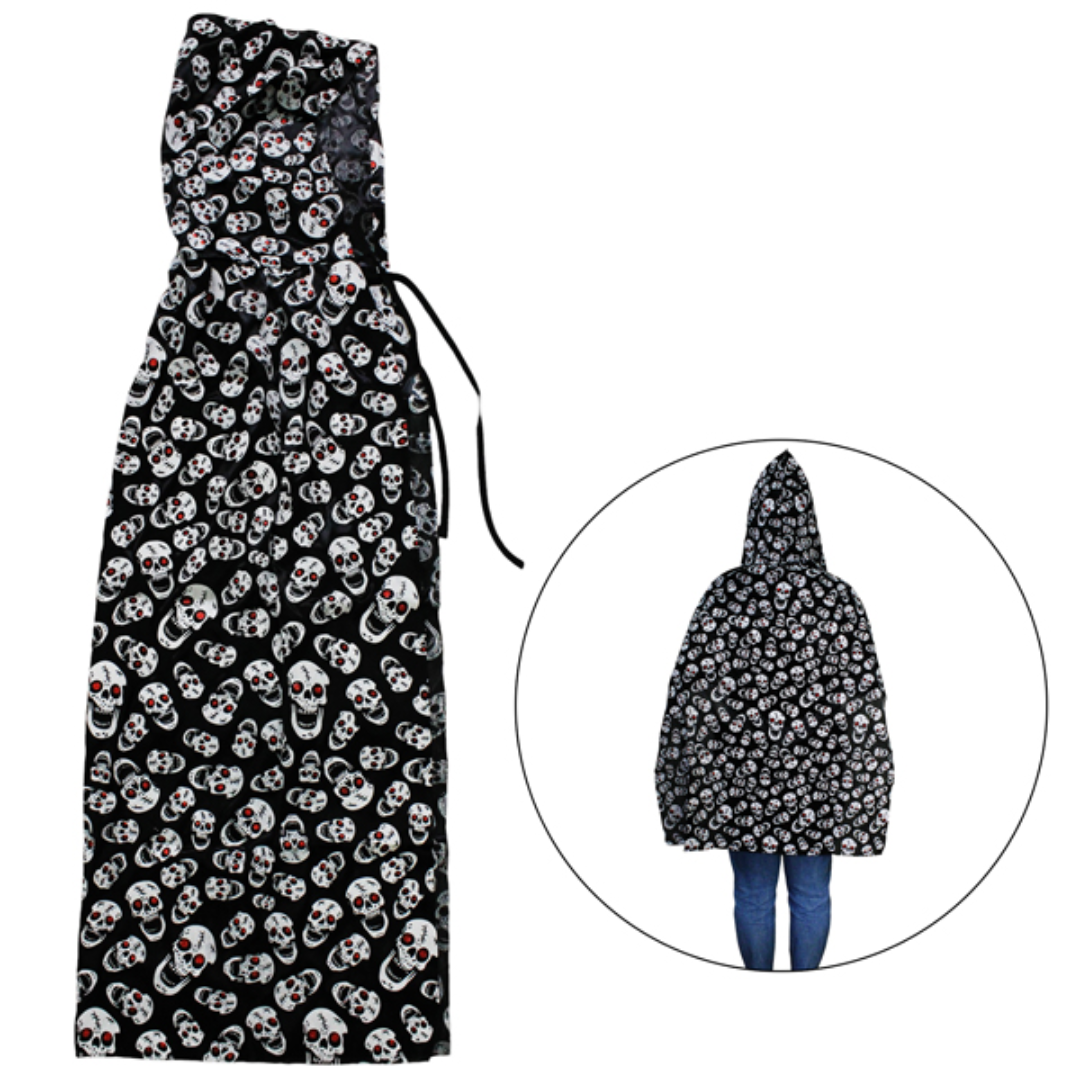 Black Skull Cape - Adult