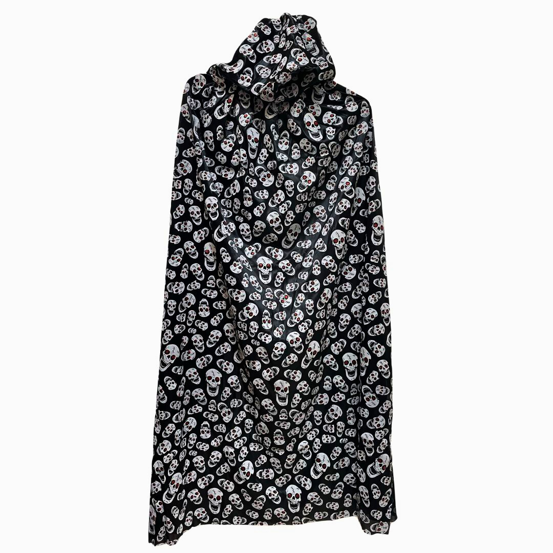 Black Skull Cape - Adult