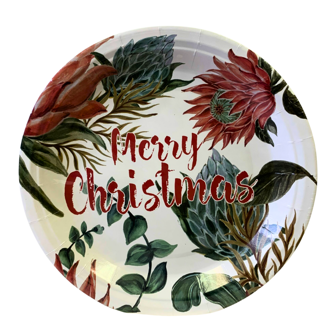 Paper Plates - Xmas Flowers