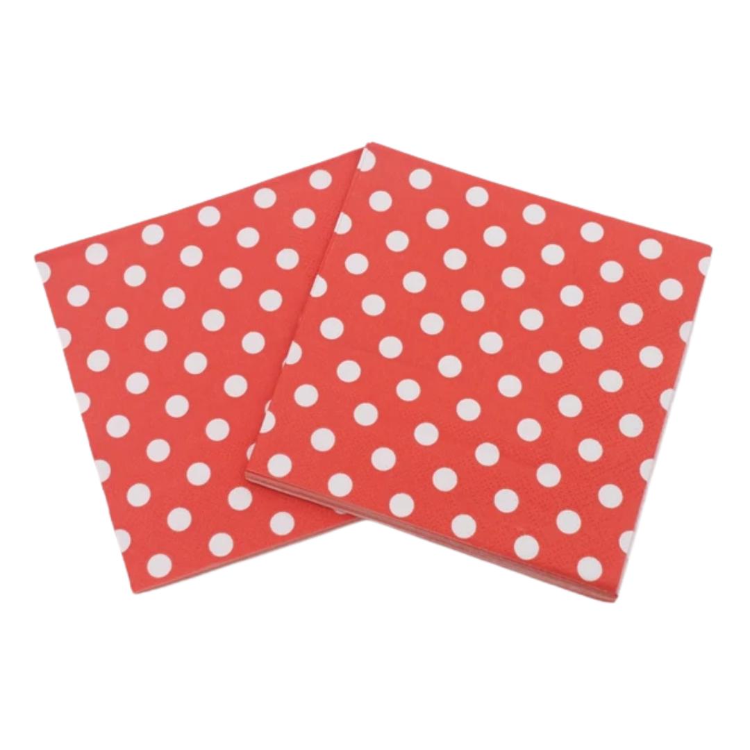 Red Polka Dot Serviettes