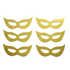 Gold Glitter Part Mask - 6 pc pack