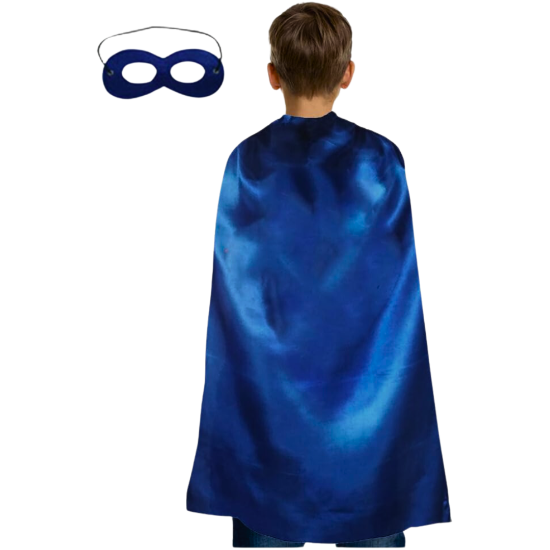 Blue Cape and Mask set 70cm